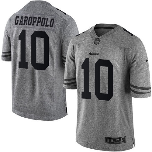 San Francisco 49ers Limited Gray Men #10 Jimmy Garoppolo NFL Jersey Gridiron